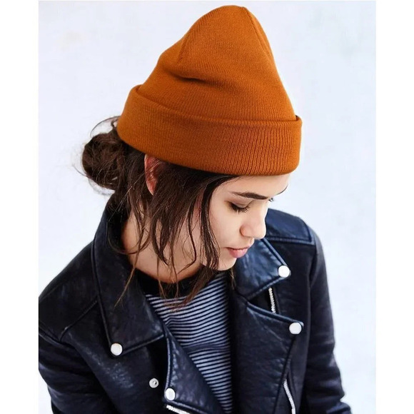 Unisex  Imported Elastic Cotton Knitted Cuffed Satin Lined Winter Beanie Hat - Picture 6 of 6